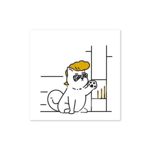 ワンキー犬 Sticker