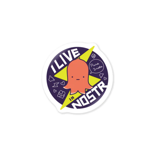 🐙 Lives in Nostr Sticker