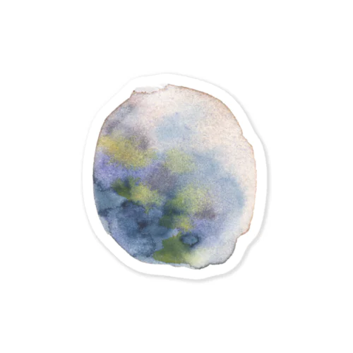 水彩ペイント・蓮池 Sticker