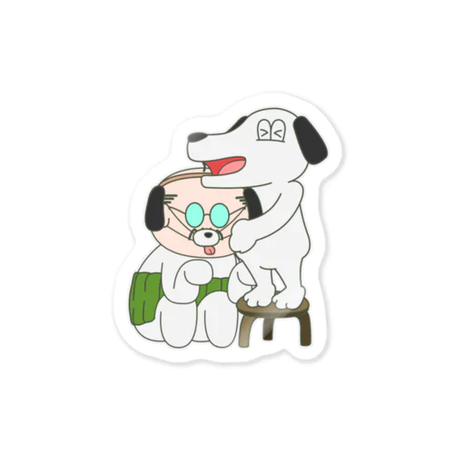 愛犬とオヤジ Sticker