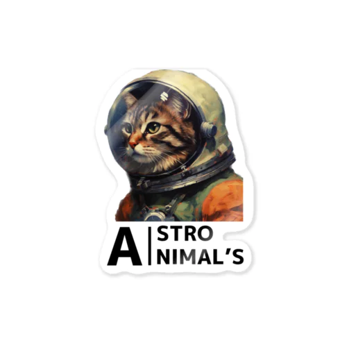 ASTRO ANIMAL'S cat Sticker