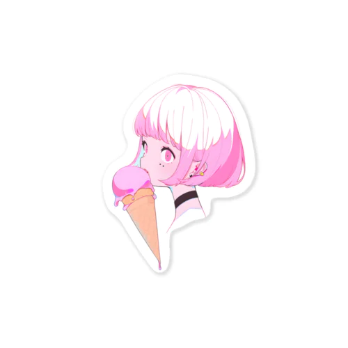 暑い夏はアイスだ012 Sticker