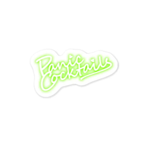 Panic Cocktails ScriptLogo NeonSign ステッカー