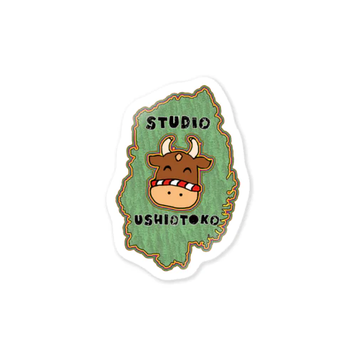 スタジオ　ウシオトコ　（Studio Ushiotoko）ロゴステッカー Sticker