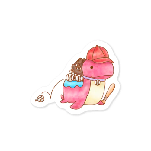 ヤキュウサウルス　ボールゴロ Sticker