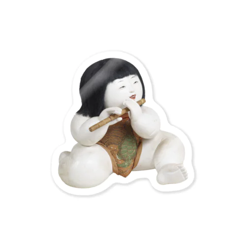 御所人形 笛吹き童子 Sticker