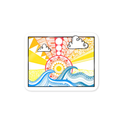 sea ＆ sun Sticker