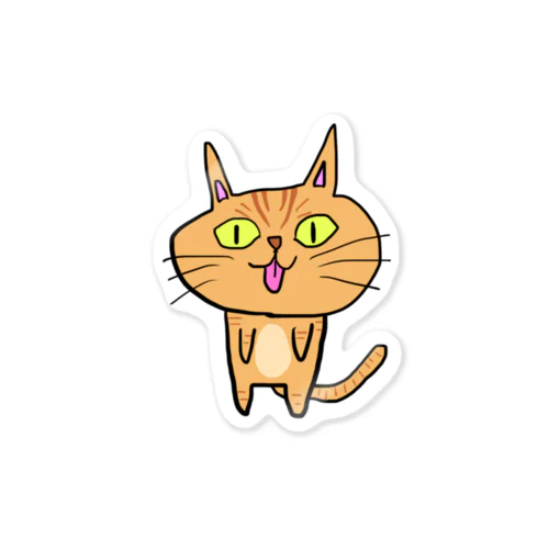 スタンディング猫 Sticker