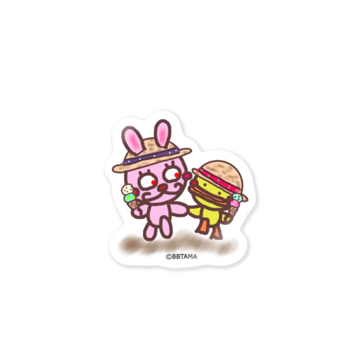 仲良し～♪うさぴよ Sticker