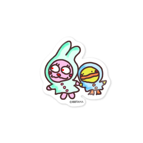 仲良し～♪うさぴよ Sticker