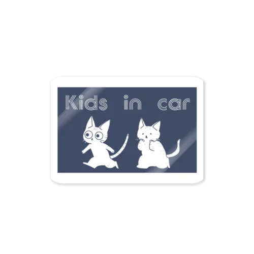 キッズインカー猫 Sticker