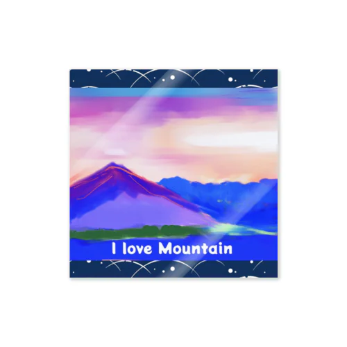 I love mountains  ステッカー