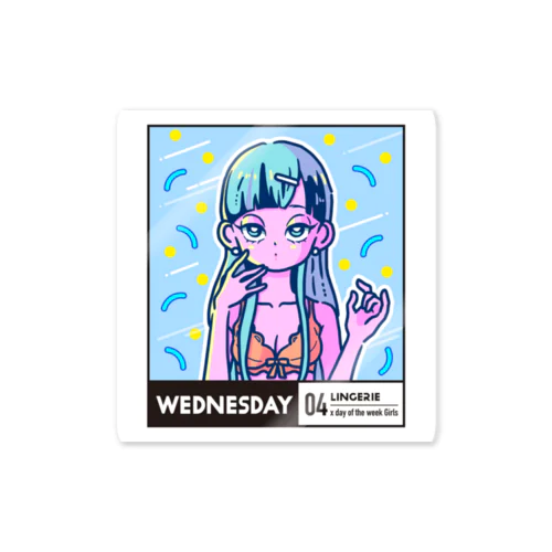 04-3-lingerie-Wednesday Sticker