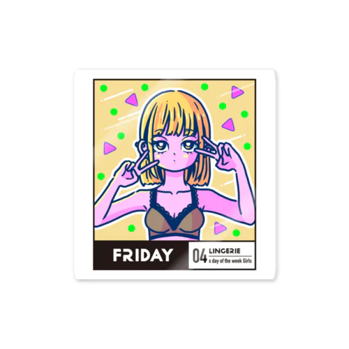 04-5-lingerie-Friday ステッカー