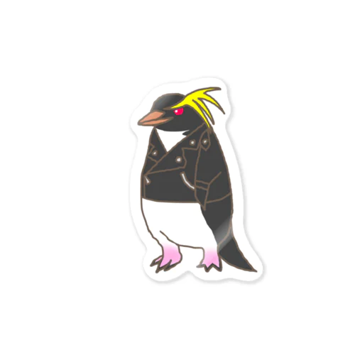 イワトビペンギンのライダース Sticker