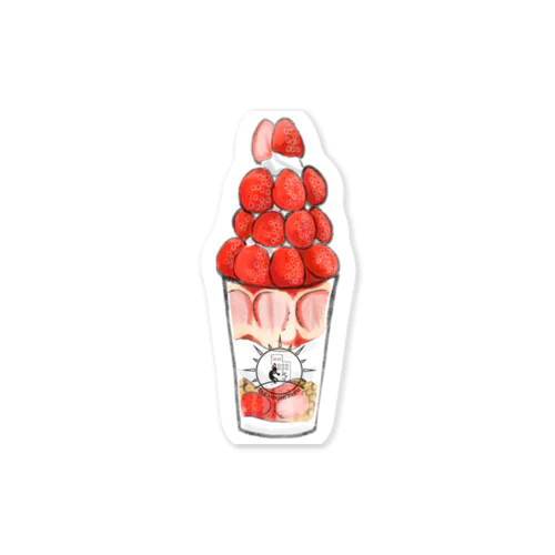 高橋農園釜川店の完熟いちごパフェ Sticker