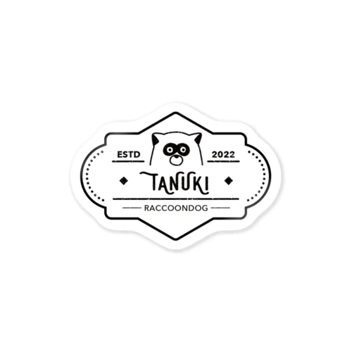 tanuki_vintage03 Sticker