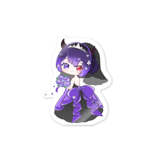 ウェディングドレス姿の黒娘！ Sticker