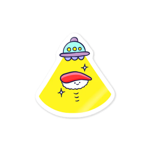 ゆーふぉーにつれさられるすし Sticker