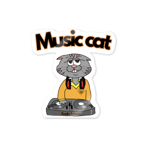 Music cat ステッカー