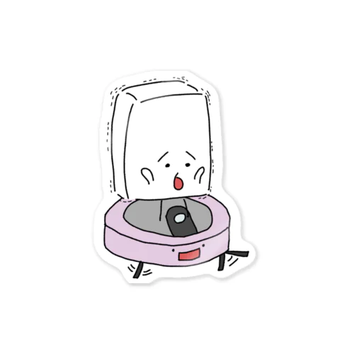 ロボット掃除機とおとうふくん Sticker