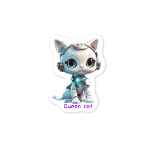 Queen Cat-Roid Sticker