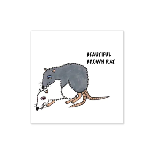 beautiful brownrat Sticker