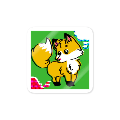 Thinking Fox Sticker