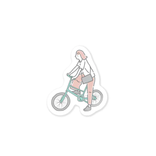 自転車でお出かけする日常。 Sticker