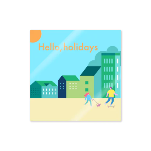 hello,holidays Tシャツ ステッカー