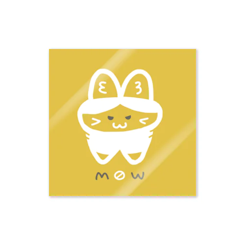 ハチワレネコmow（黄） Sticker