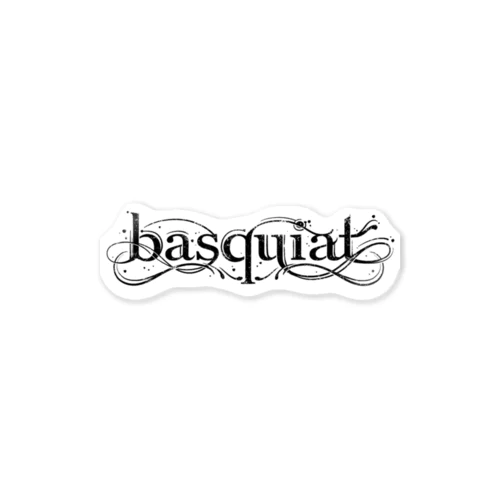 basquiat white Sticker