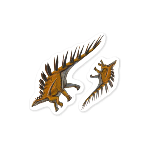Kentrosaurus　ケントロサウルス（アクリル画） Sticker
