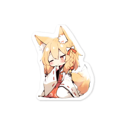 ミコン (Mikon) ver.2　狐の神様、きつね、キツネ Sticker