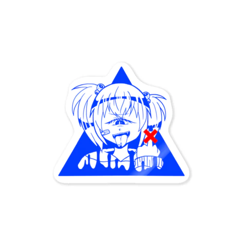 青い単眼ちゃん Sticker