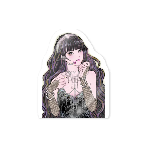 アイドルちゃん(黒) Sticker