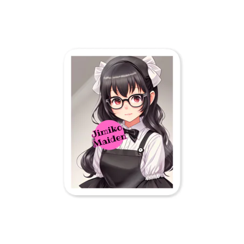 【Jimiko Maiden】白リボンメイドさん Sticker