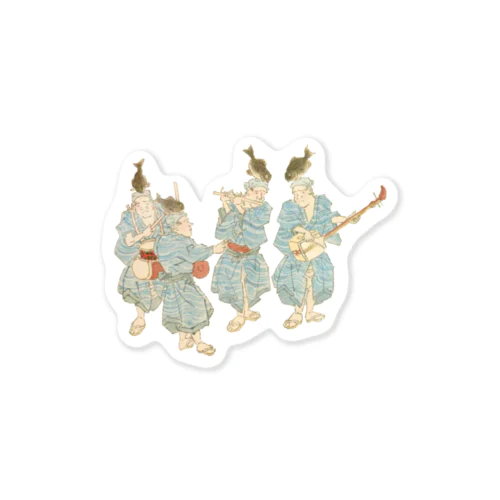 魚　 神田明神祭禮繪卷 [4] Kanda Myojin Festival Religious Painting [4] Sticker