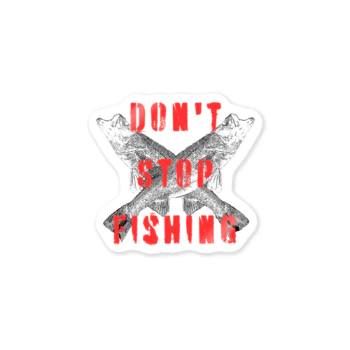 Don't Stop Fishing(シーバスver) ステッカー