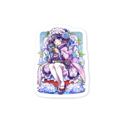 君は紫陽花-Ms.Hydrangea☂️ - A Sticker