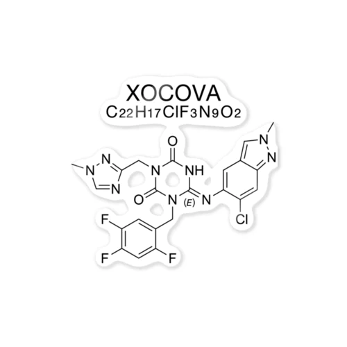 XOCOVA C22H17ClF3N9O2-ゾコーバ-(Ensitrelvir-エンシトレルビル-) ステッカー