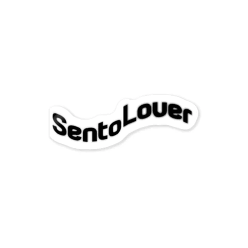 銭湯Lover(せんとうらばー)カレッジロゴ風ステッカー Sticker