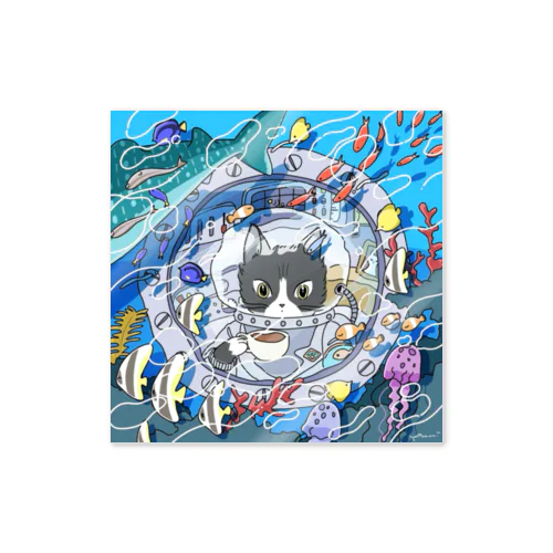 ぷにキャット【海】 Sticker