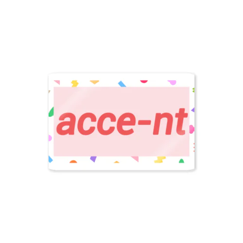 acce-nt オリジナルグッズ ステッカー