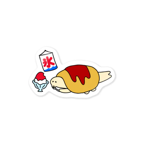 かき氷オムスピスくん Sticker