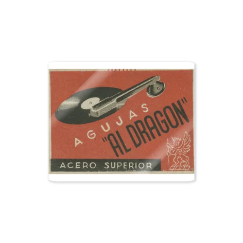 スペイン・バルセロナ 1950年代 レコード針"AL DRAGÓN" Sticker