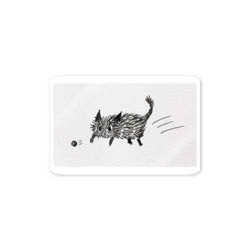 けだまねこ　遊ぶ Sticker