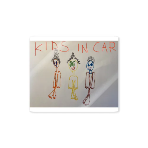 げんちゃんのkids in car Sticker