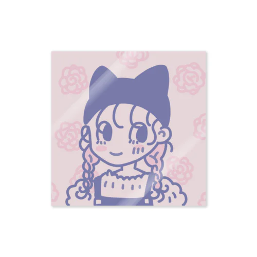 猫耳帽子の女の子 Sticker