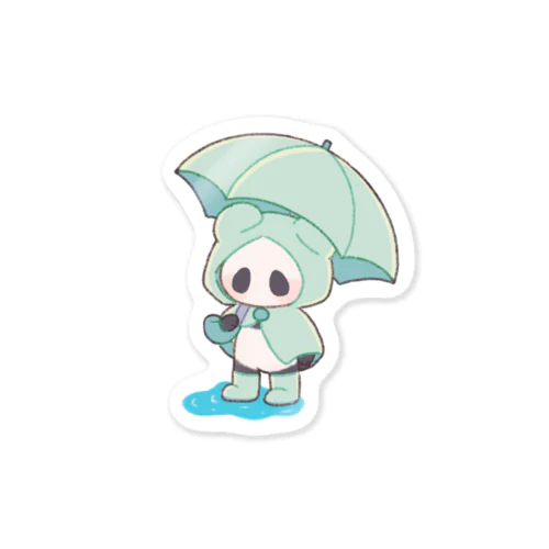 パンダと雨の日 Sticker